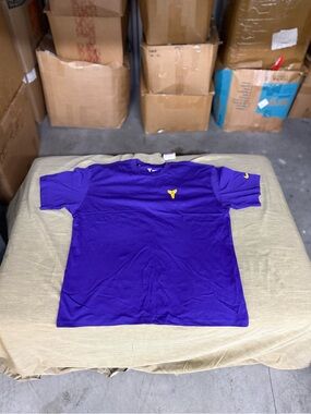 Nike Kobe Mamba Mentality Purple Tee with Yellow Logo
